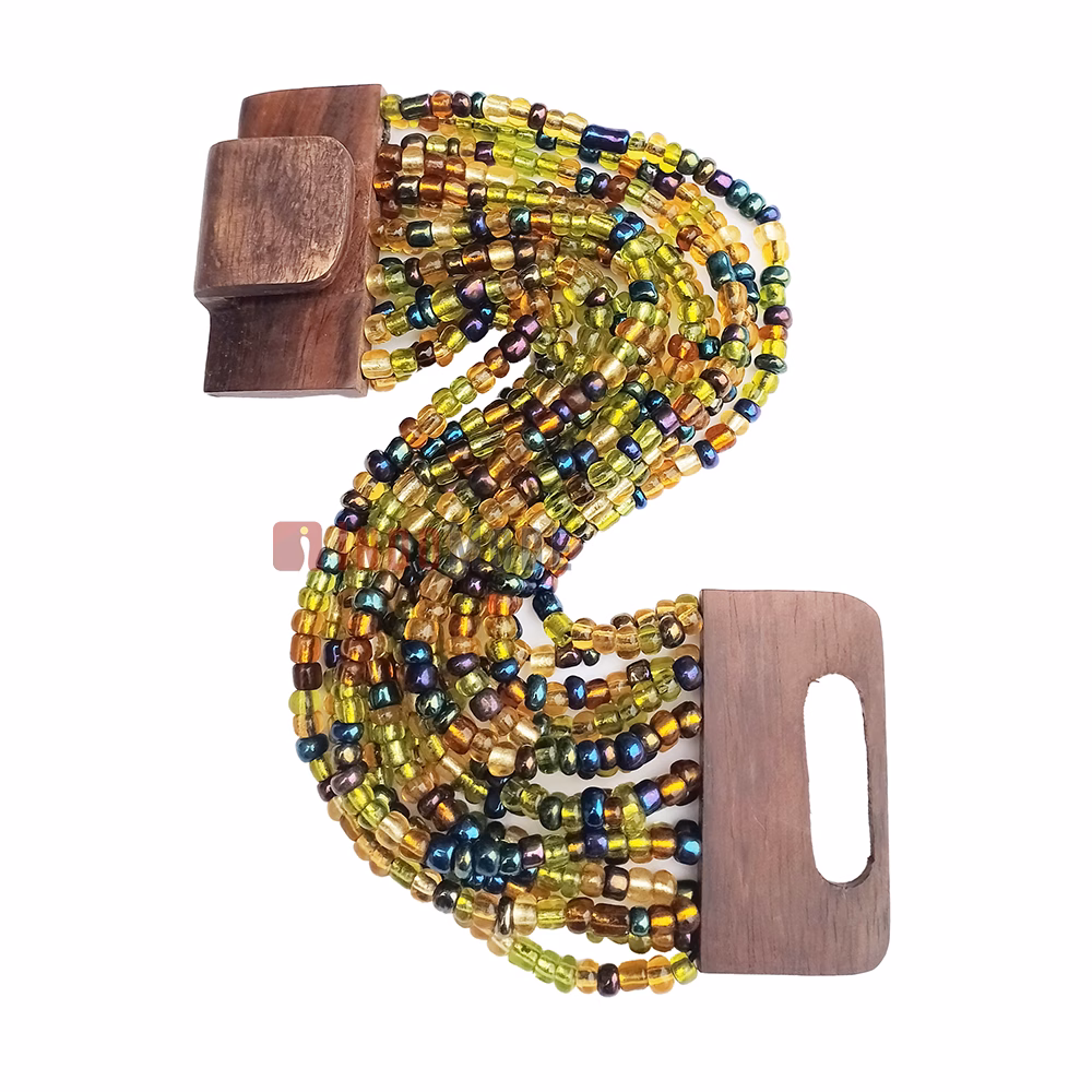 Trans Light Green, Trans Brown, Trans Yellow & Rainbow Chrome 14-Strands - Image 2