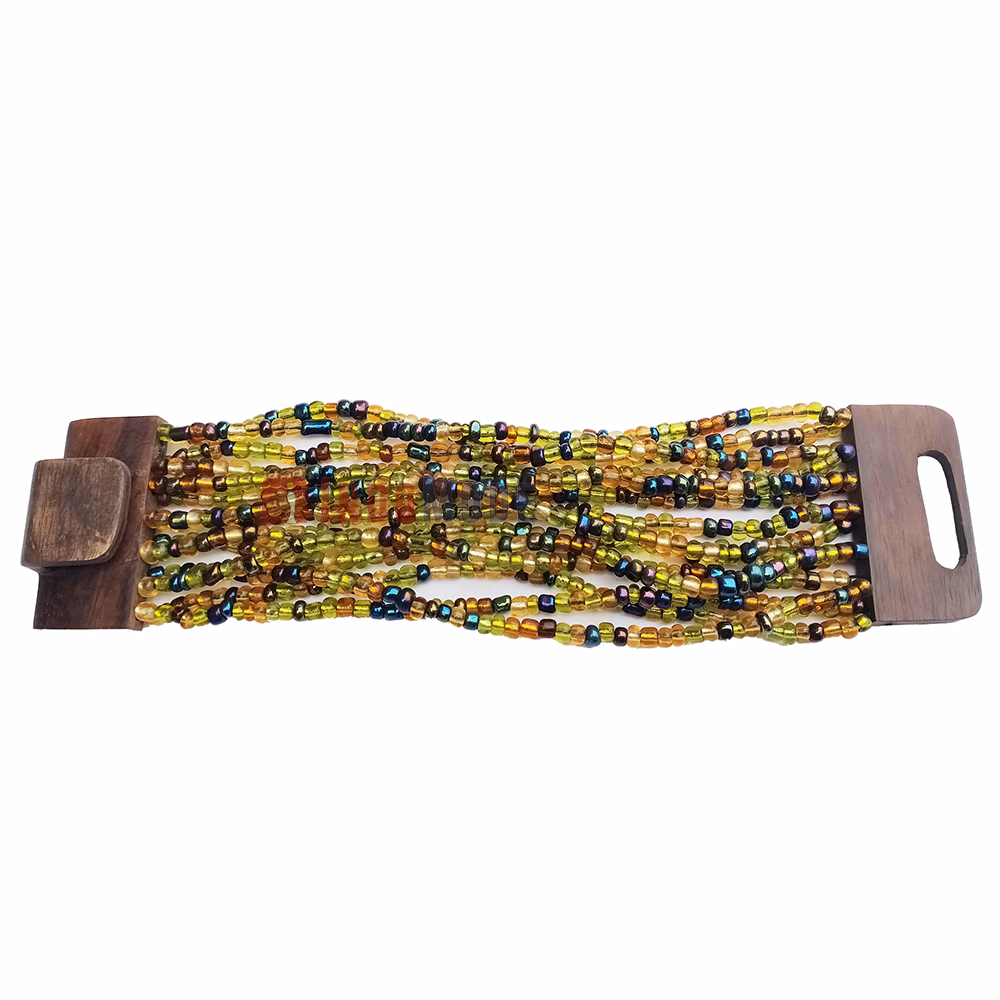Trans Light Green, Trans Brown, Trans Yellow & Rainbow Chrome 14-Strands - Image 3