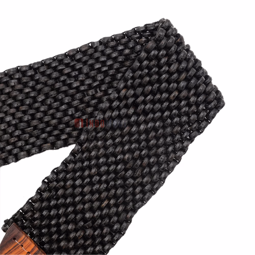 Black Color Belt for Women Handcrafted Coconut Shell Elongated Beaded 2-inch Wide Elastic Stretchy Cinch BALI Fashion Sturdy Belt Wood Hook Clasp
