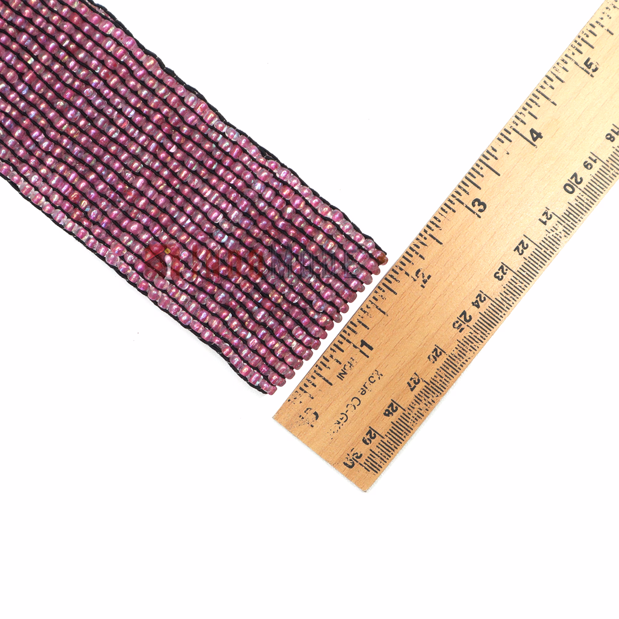 Women's Belt Stretchy Beaded Bali Cinch Belt Wood Clasp - Translucent Pink - Image 7