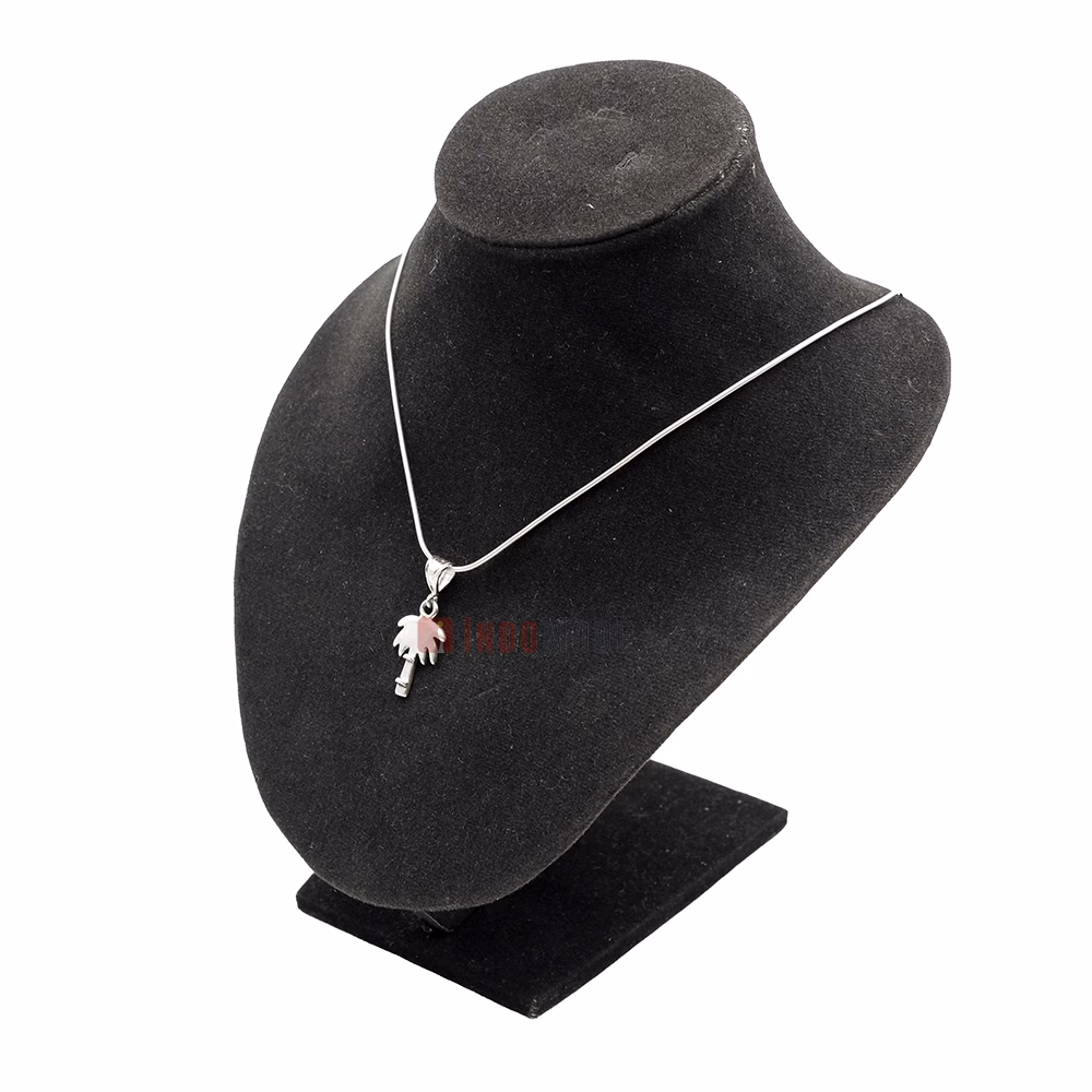 Small 1 inch Textured Palmetto South Carolina Sterling Silver Pendant