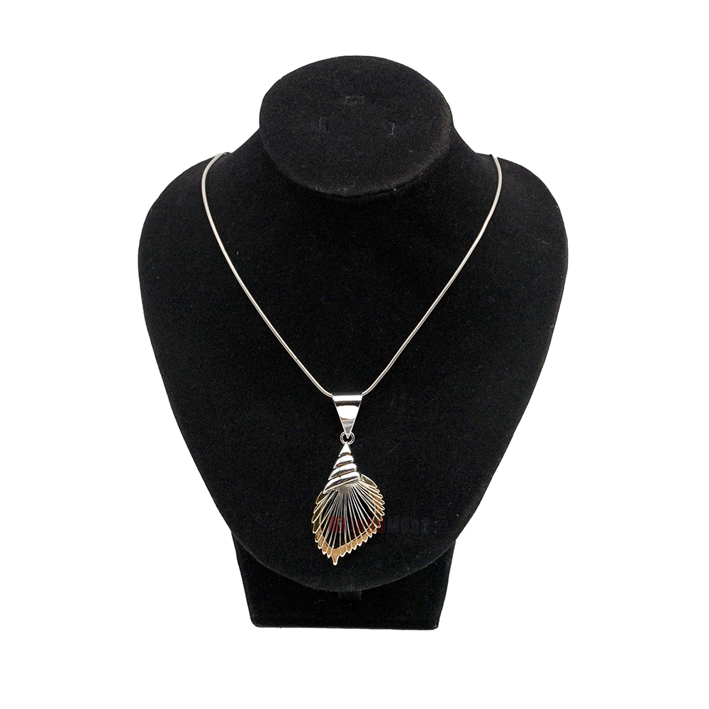 Lead Free Shiny 2-Tone Wire Hanging Seashell Post Earrings - Beach Theme Fashion Jewelry with Gift Box - Image 2